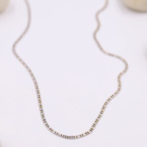 Imported link style white gold chain