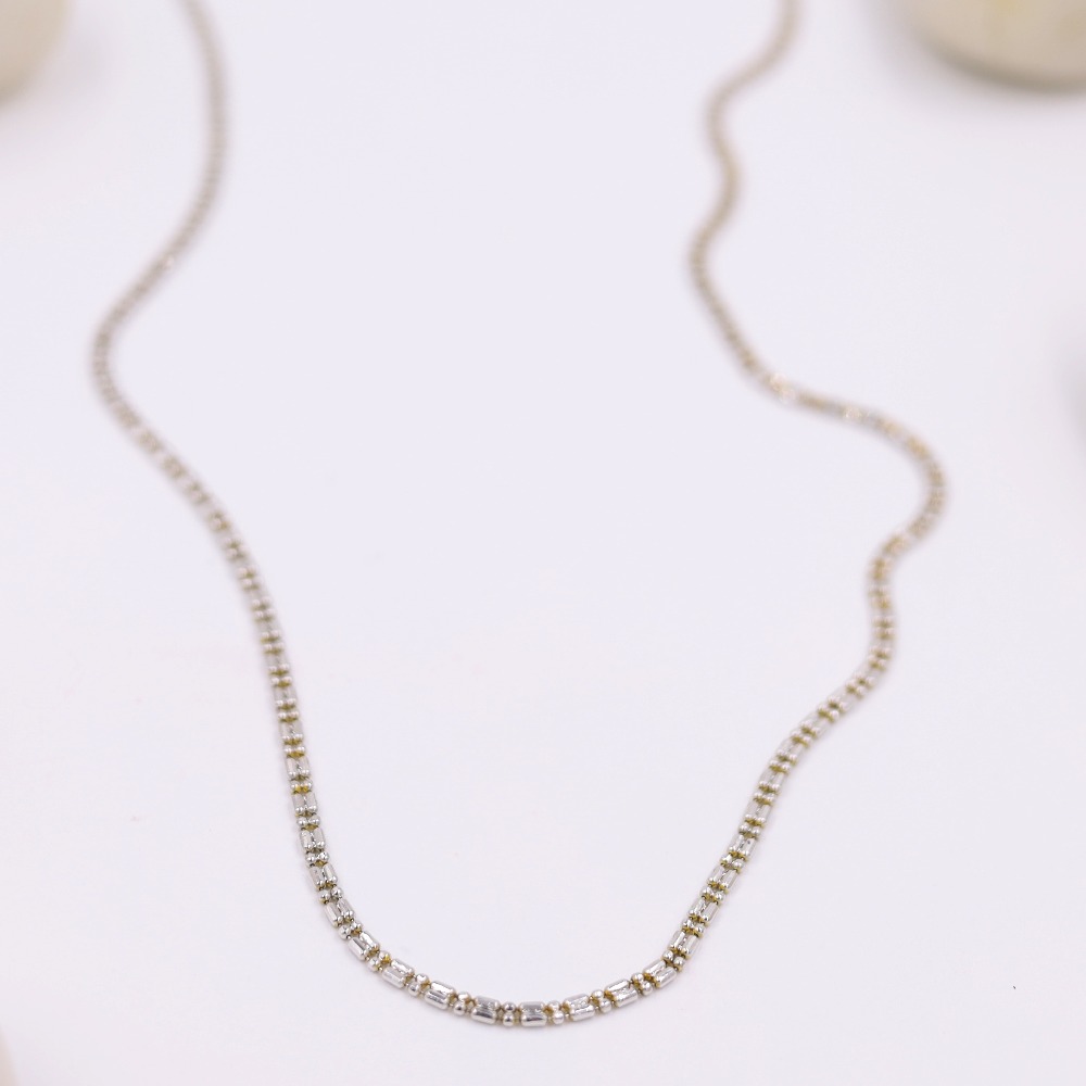 Imported link style white gold chain