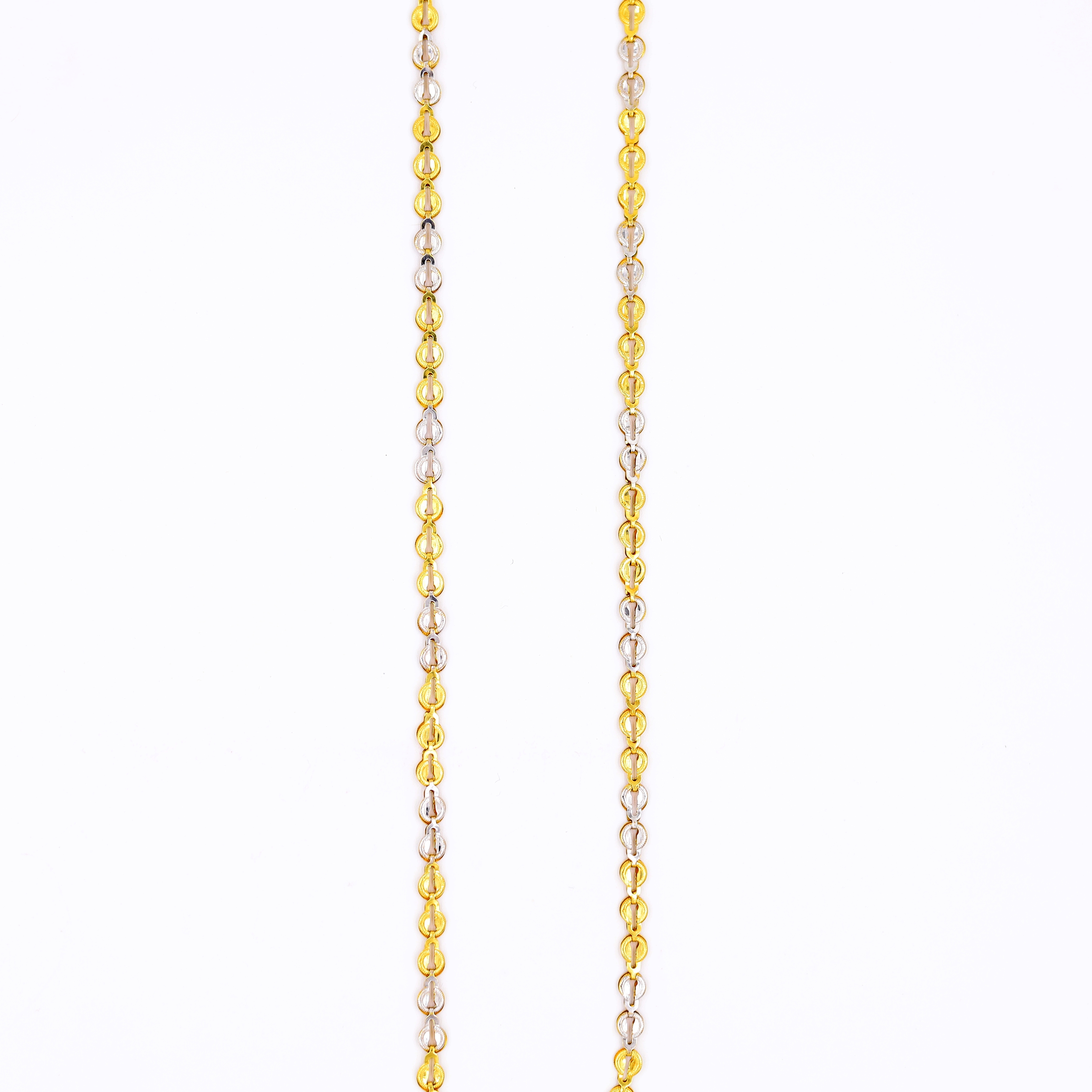 Fancy Dual Tone 22KT Chain