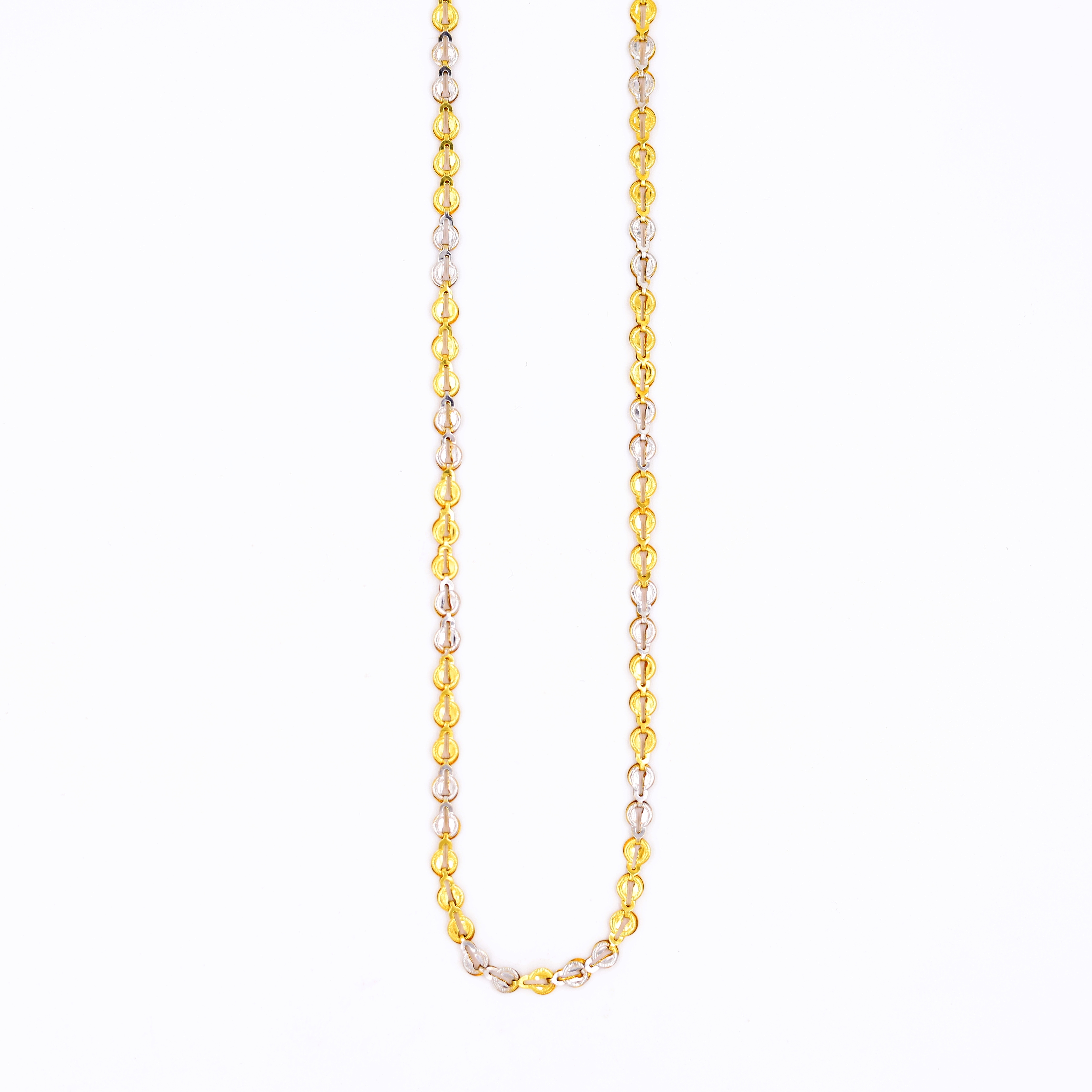 Fancy Dual Tone 22KT Chain