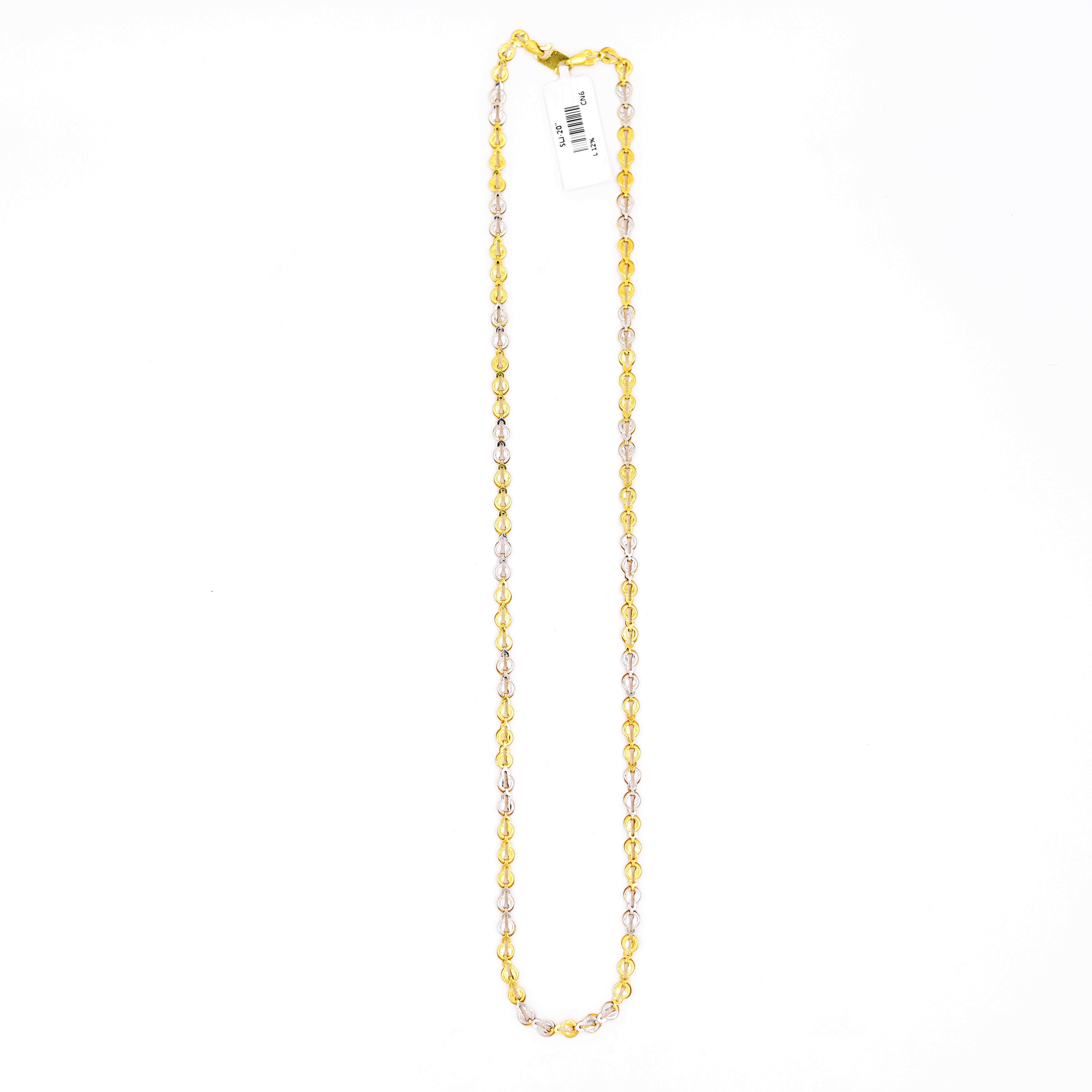Fancy Dual Tone 22KT Chain