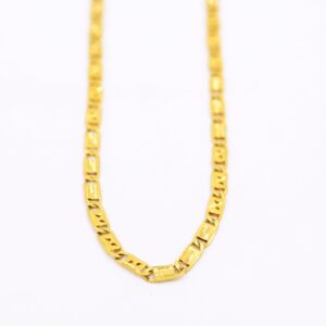 Edgy Hollow Gold Chain For Men