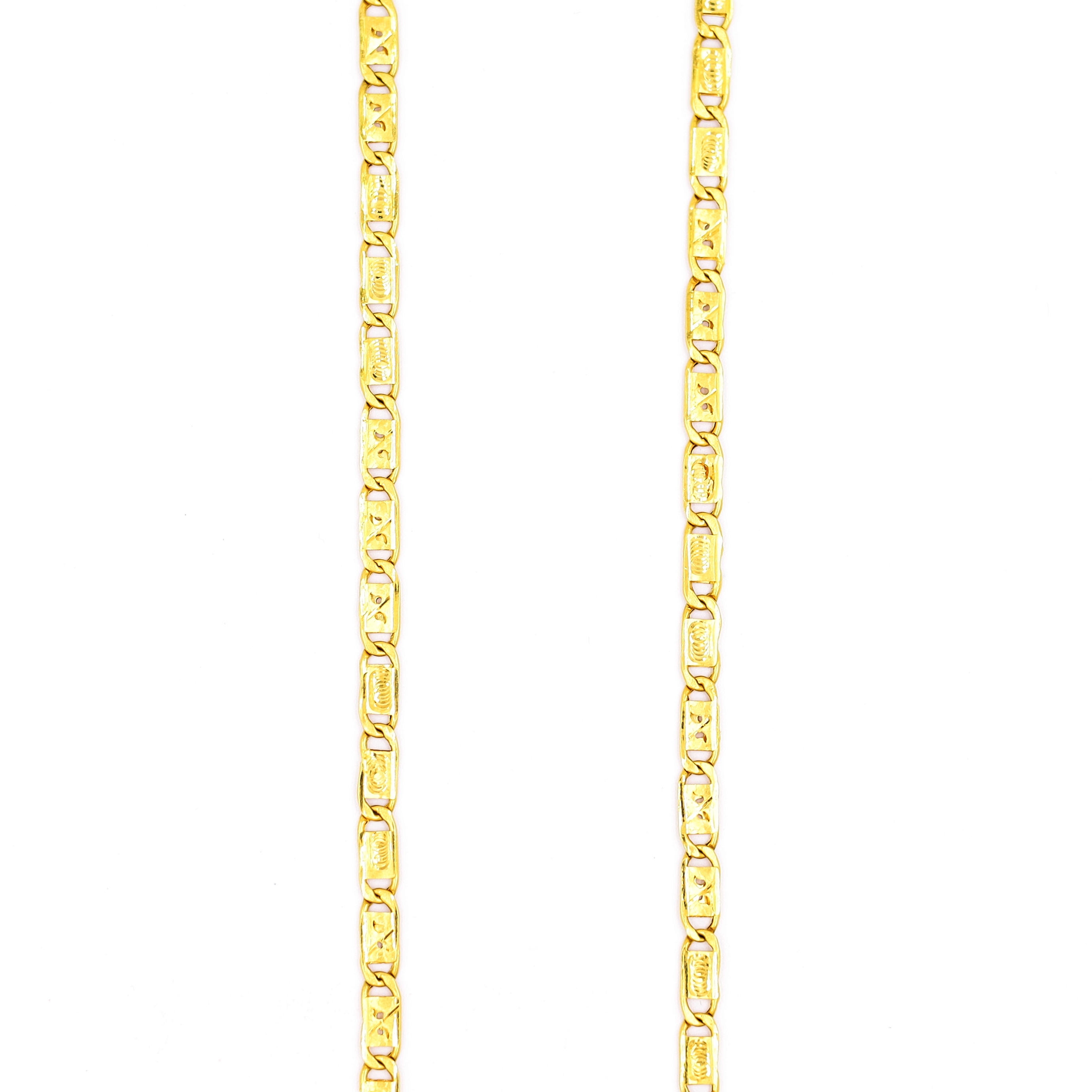 Edgy Hollow Gold Chain For Men