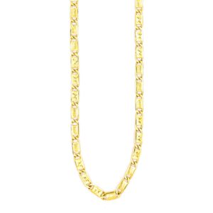 Edgy Hollow Gold Chain For Men