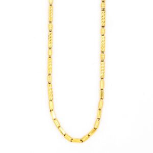 Traditional Pipe Style Stunning Gold Chain