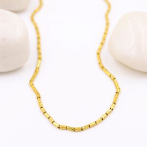 Traditional Pipe Style Stunning Gold Chain