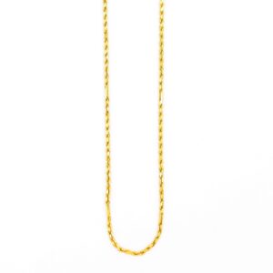 Rope Patterned Gold Chain