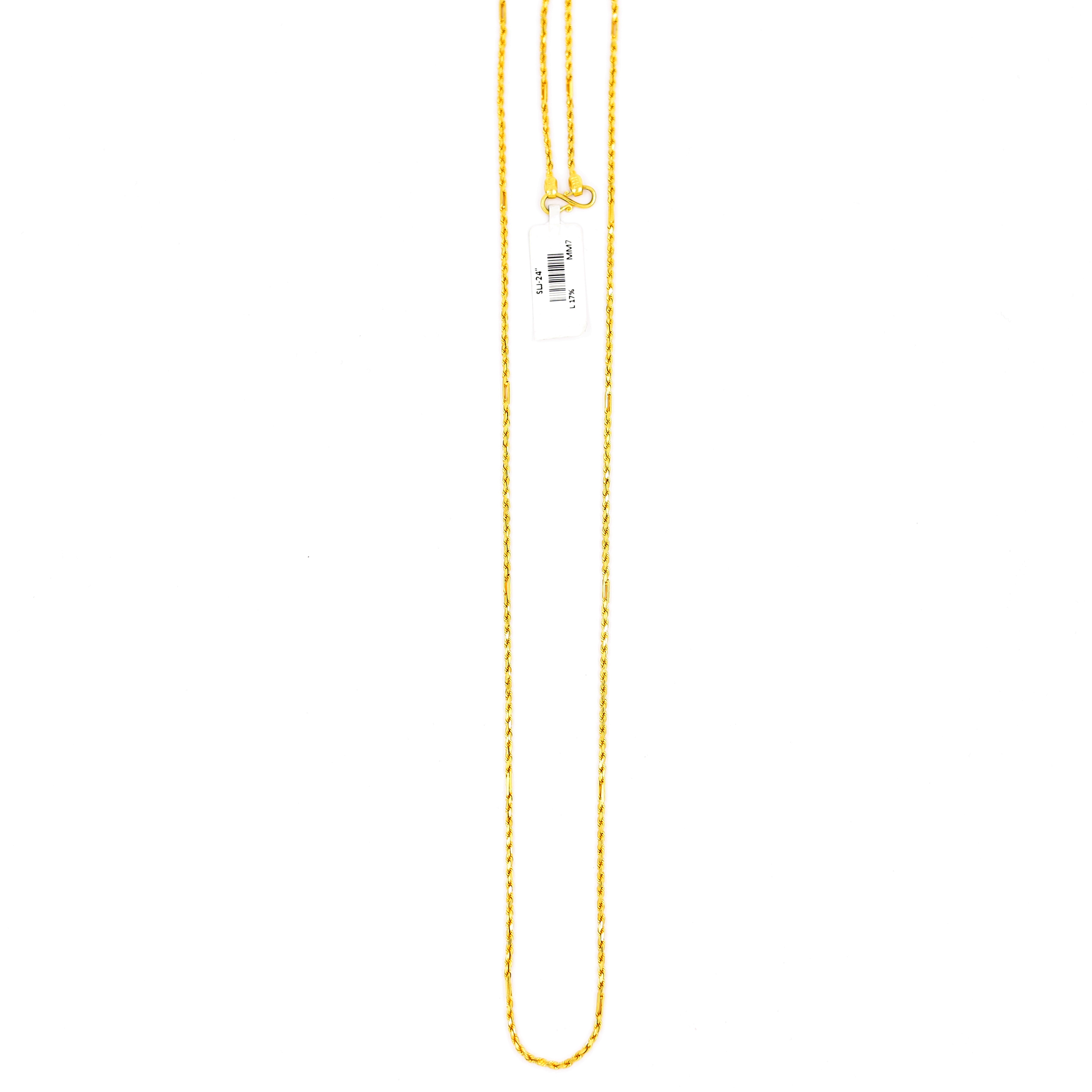 Rope Patterned Gold Chain