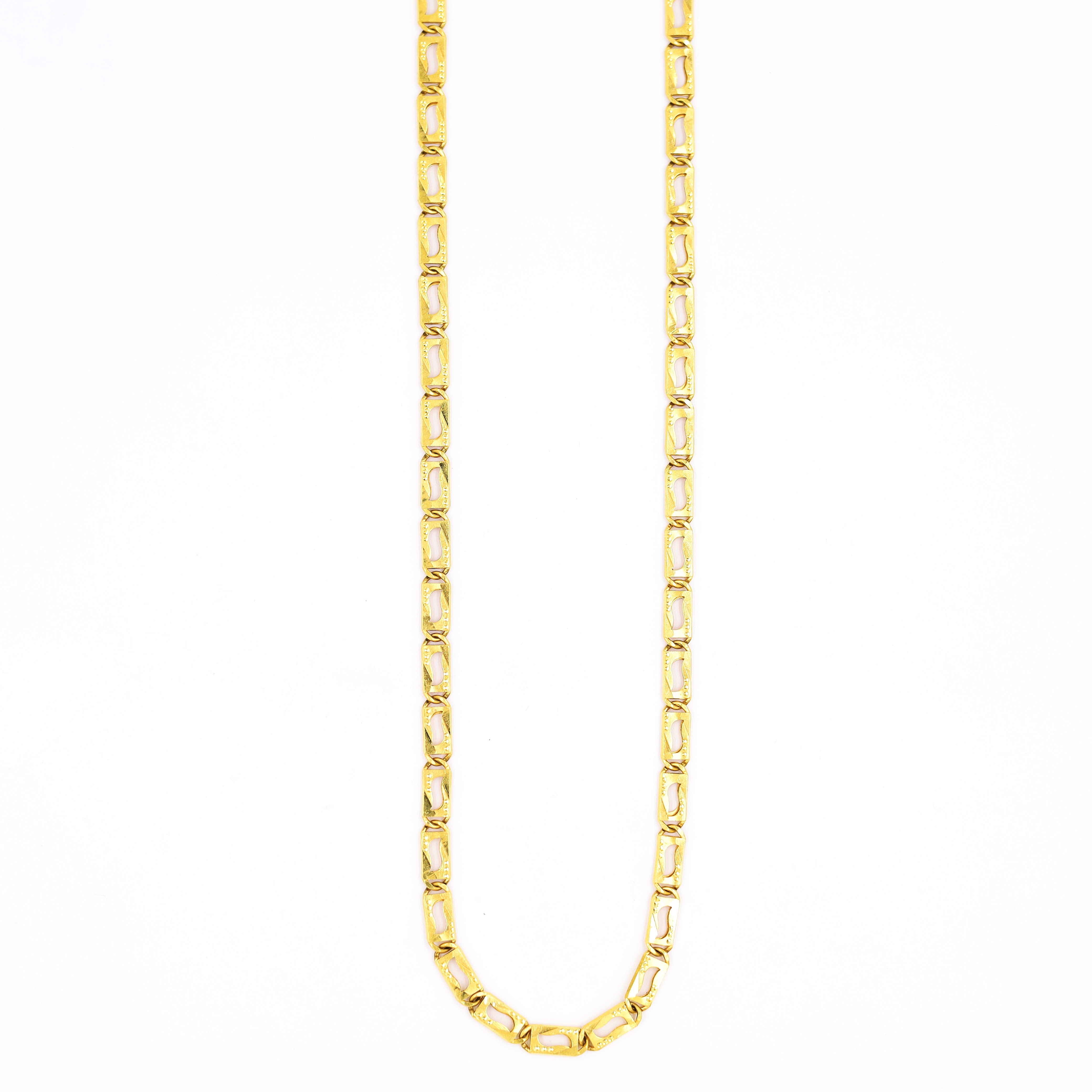Artistic Modern Yellow Gold Chain For Men