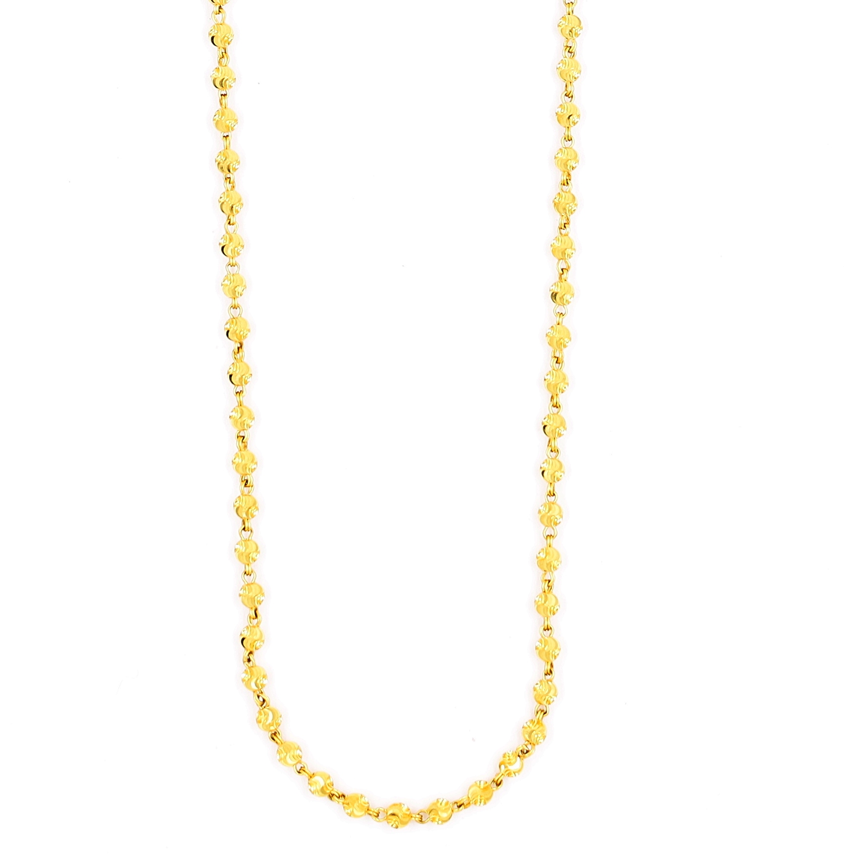 22Kt Yellow Gold Ball Chain