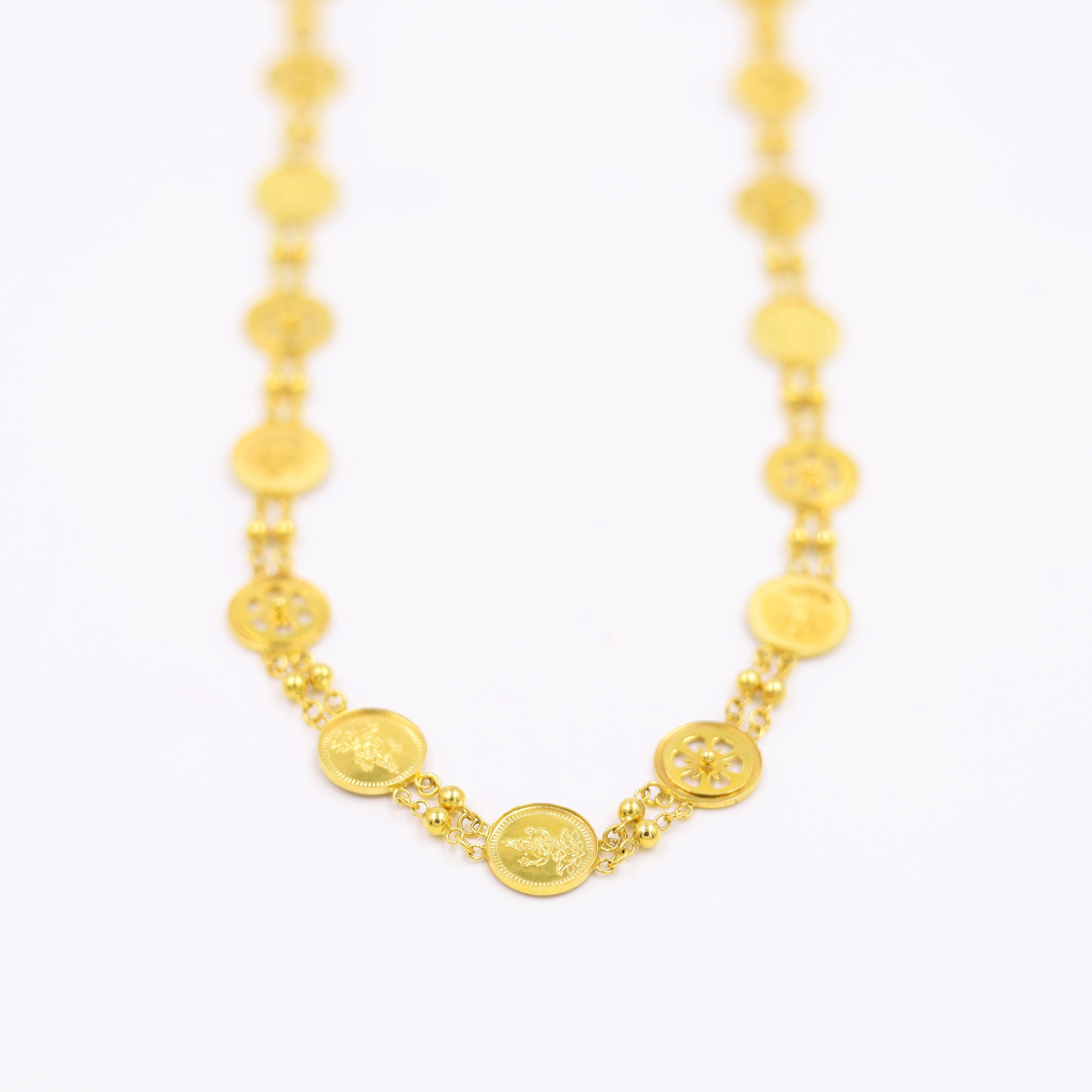 Traditional 22KT Gold Laxmi Chain