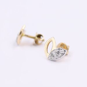 Enticing Rose Gold And Diamond Fancy Stud Earrings