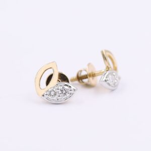 Enticing Rose Gold And Diamond Fancy Stud Earrings