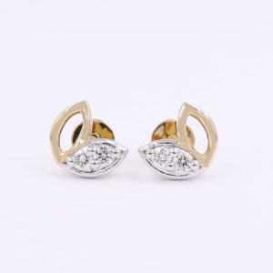 Enticing Rose Gold And Diamond Fancy Stud Earrings