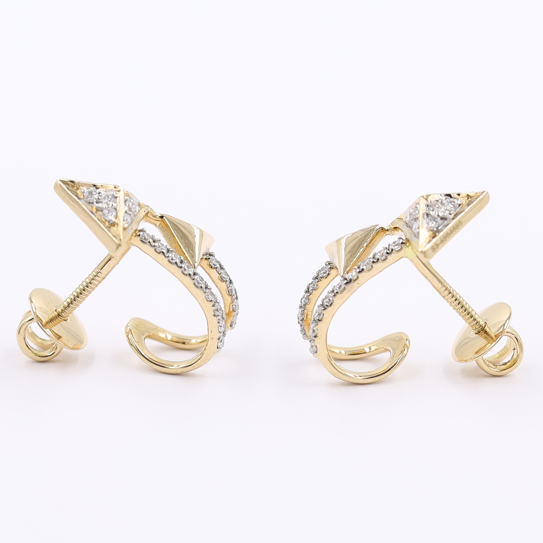 Surreal Rose Gold Diamond Earrings