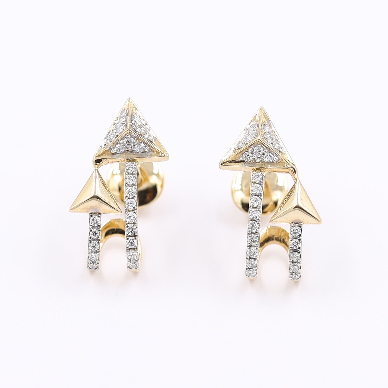 Surreal Rose Gold Diamond Earrings