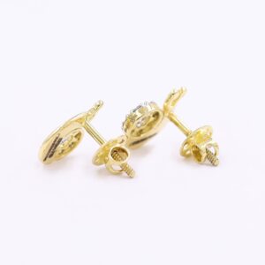 Dazzling Snail Style 18KT Diamond Stud Earrings