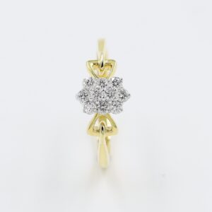 14Kt Marvelous Yellow Gold And Diamond Cluster Ring