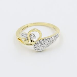 14Kt Unique Cluster Real Diamond Finger Ring