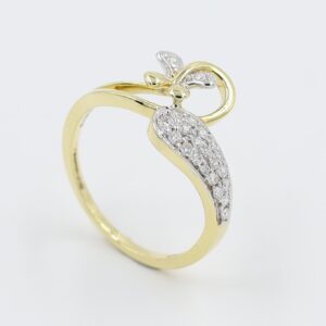 14Kt Unique Cluster Real Diamond Finger Ring