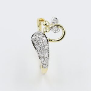 14Kt Unique Cluster Real Diamond Finger Ring