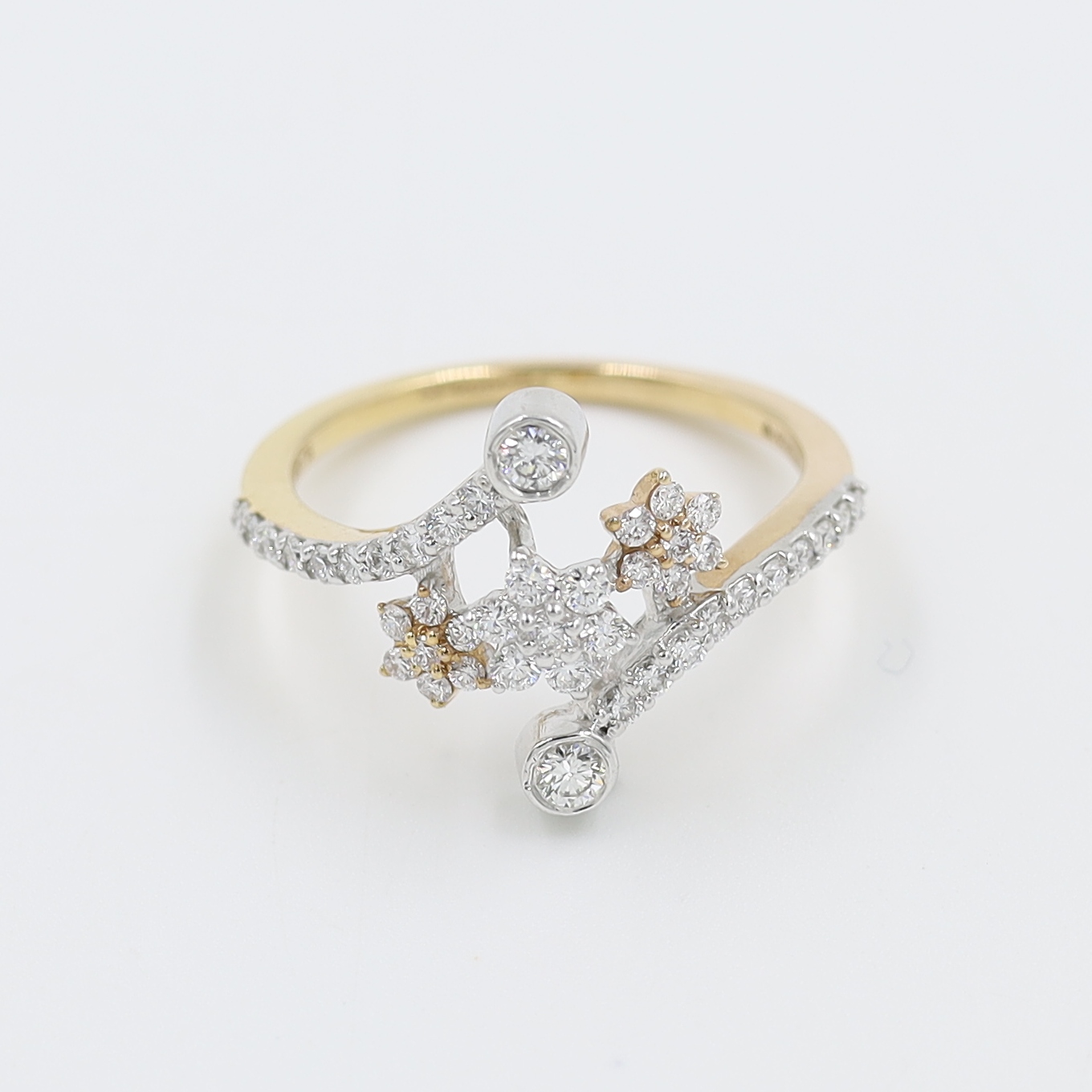 Alluring Cocktail Look Rose Gold And Real Diamond Ring