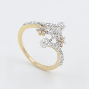 Alluring Cocktail Look Rose Gold And Real Diamond Ring