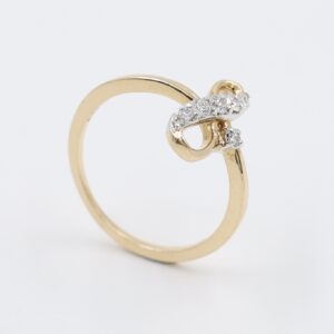 Stunning Infinity Crossover Real Diamond Finger Ring