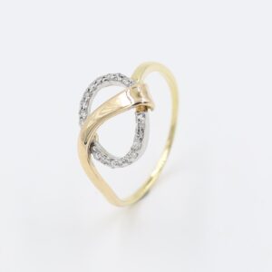14Kt Rose Gold Dalicate Ring With Real Daimond