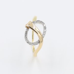 14Kt Rose Gold Dalicate Ring With Real Daimond