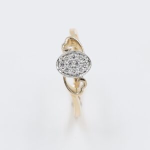 14Kt Rose Gold Oval Shape Natural Diamond Ring