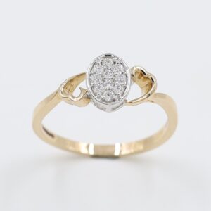14Kt Rose Gold Oval Shape Natural Diamond Ring