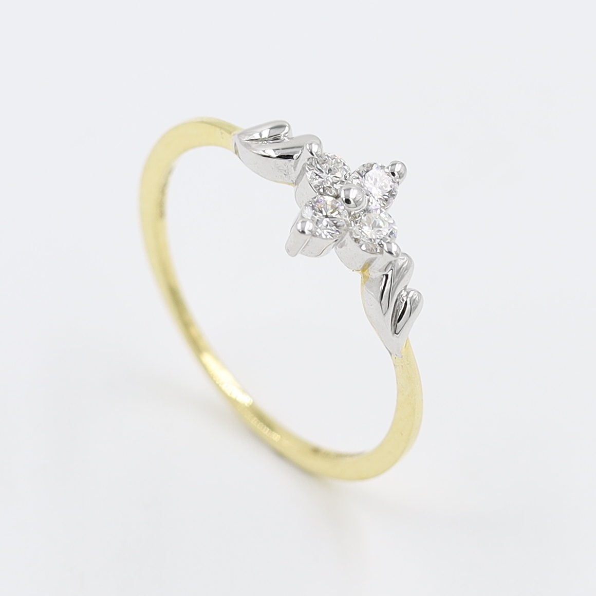 14Kt Yellow Gold Light Weight Delicate Ring For Women