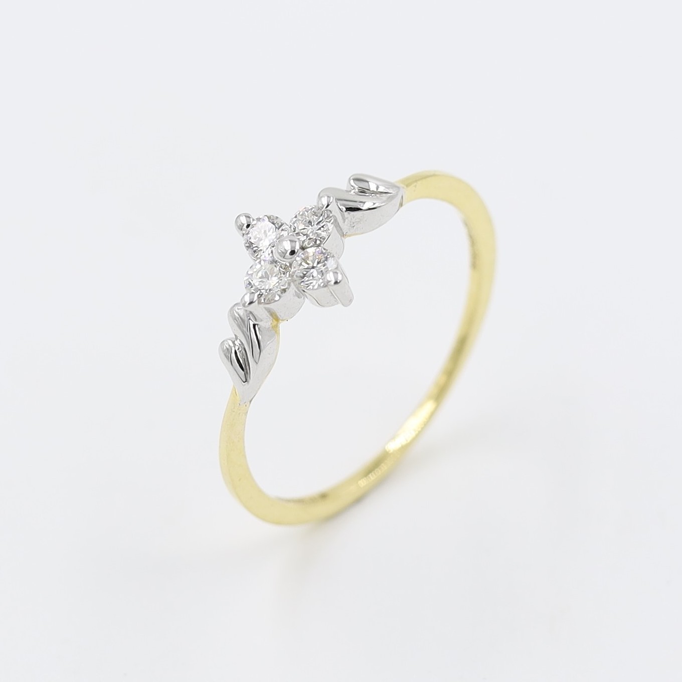 14Kt Yellow Gold Light Weight Delicate Ring For Women
