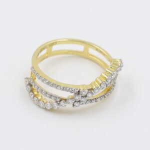 18Kt Yellow Gold Fansy Natural Diamond Ring Perfect For Your Loved Ones
