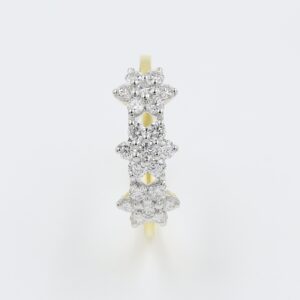 14Kt Yellow Gold Daimond Ring with Stars Beautifully Studded With Natral Diamonds