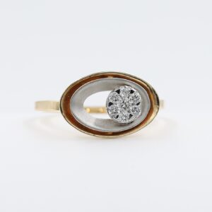 14Kt Rose Gold Ring With Pressure Setting Diamond
