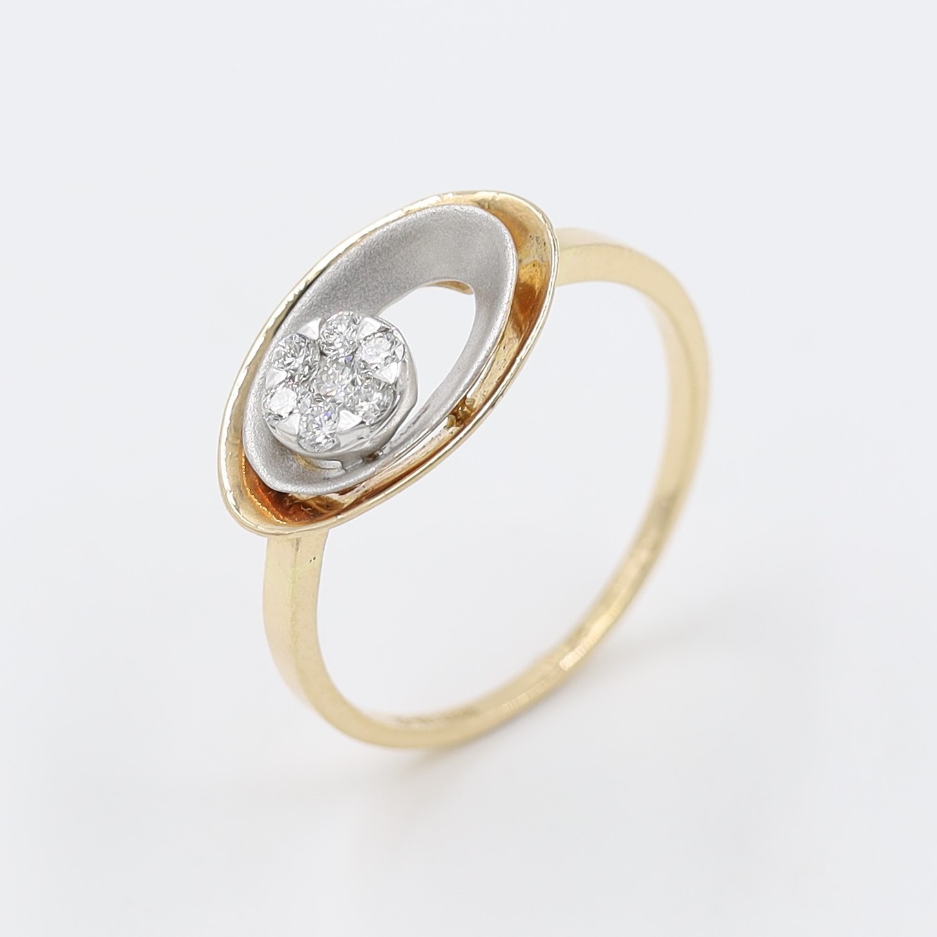 14Kt Rose Gold Ring With Pressure Setting Diamond