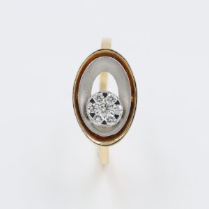 14Kt Rose Gold Ring With Pressure Setting Diamond