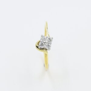 14Kt Yellow Gold Fansy Delicate Ring For Women