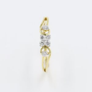 14kt Yellow Gold Delicate Light Weight Daimond Ring