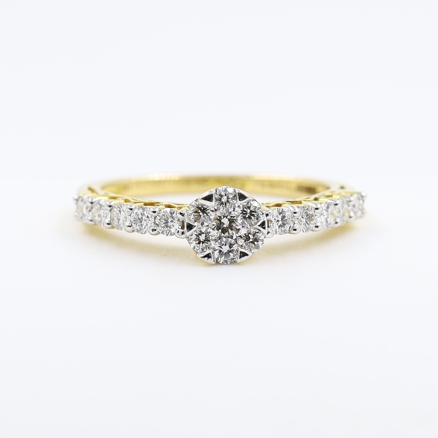 18kt Yellow Gold Pressure Setting Diamond Ring