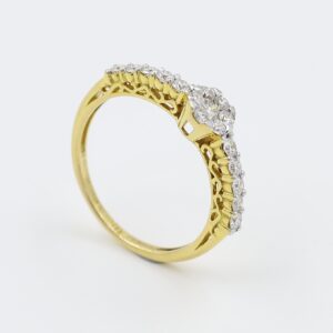 18kt Yellow Gold Pressure Setting Diamond Ring