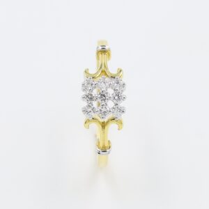 14kt Yellow Gold Delicate Natural Diamond Ring with some Rodiam Work
