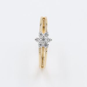 14kt Rose Gold Single Star Daimond Ring