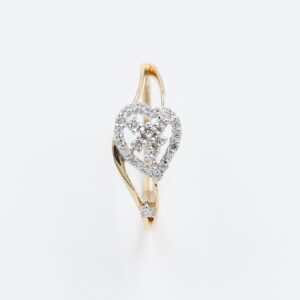 14kt Rose Gold Designer Ring Stuuded With Natral Diamonds