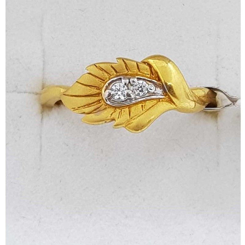 916 Gold leaf Design Ladies Ring SJ-LR/51