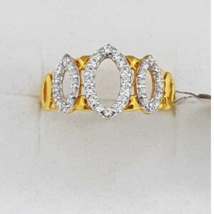 916 Gold rhodium studded Ladies Ring SJ-LR/8