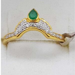 916 Gold green stone Ladies Ring SJ-LR/6