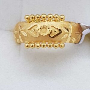 916 Gold ladies ring with ball SJ-LR/43